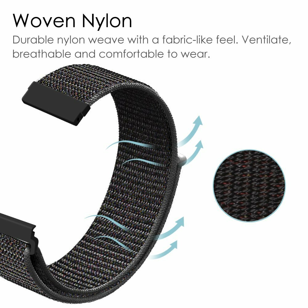 Weave Nylon Berry Loop Band Strap For Samsung Galaxy Watch Active 20/22mm