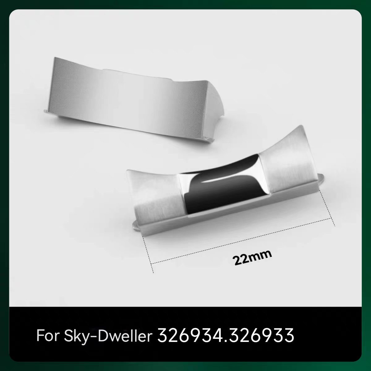 20 21 22mm Top Quality SS Curved End Link for RolexSub Daytona DJ SD Rubber Band