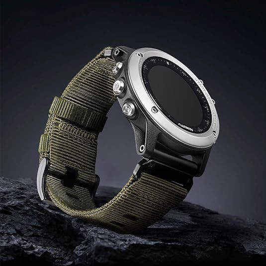 Garmin Fenix 7X 6X 5X Pro QuickFit 22mm 26mm Braided Nylon Watch Strap Band