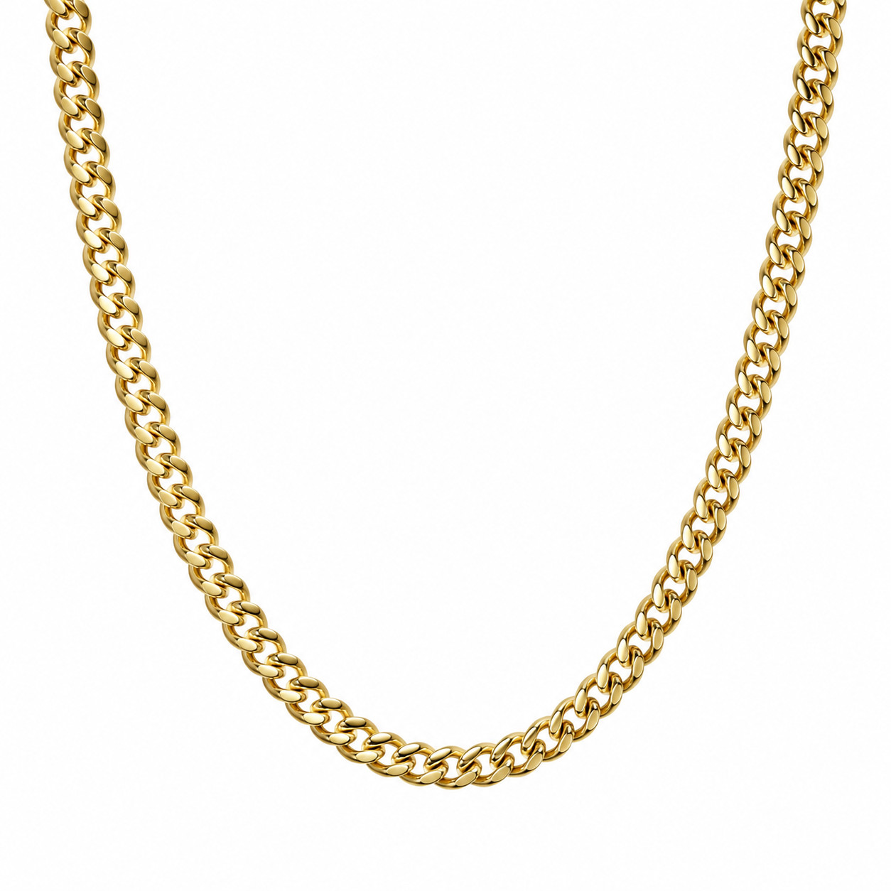 Italian 1/200 14k Yellow Gold Cuban Chain Cadena Necklace Men Women mm in