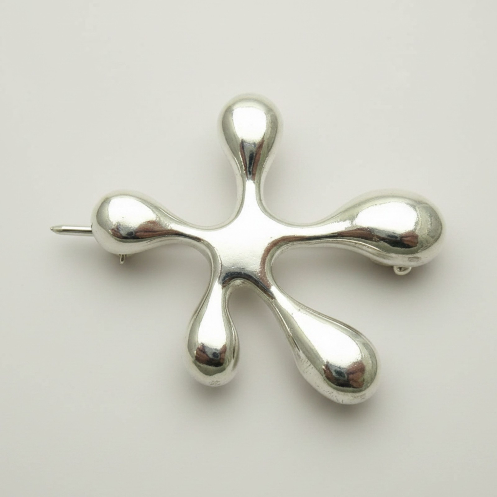 Stylish Plain Sterling Silver Brooch Genuine Solid Hallmarked 925 Empress