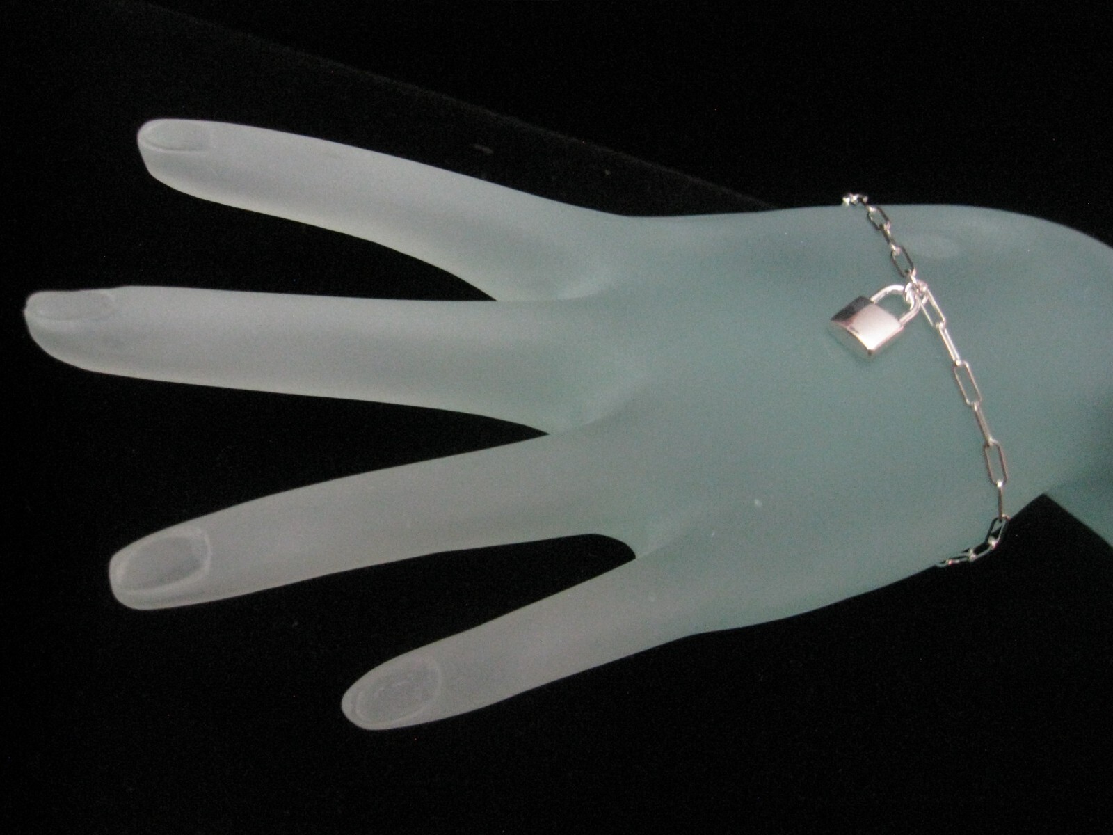 7 inch LOCK BRACELET + 2″ EXTENDER ea .925 STERLING SILVER