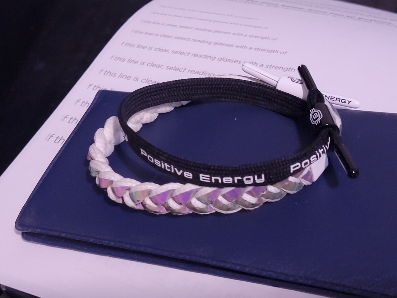Brand New RASTACLAT Style Aurora Iridescent White Braided Shoelace Bracelet