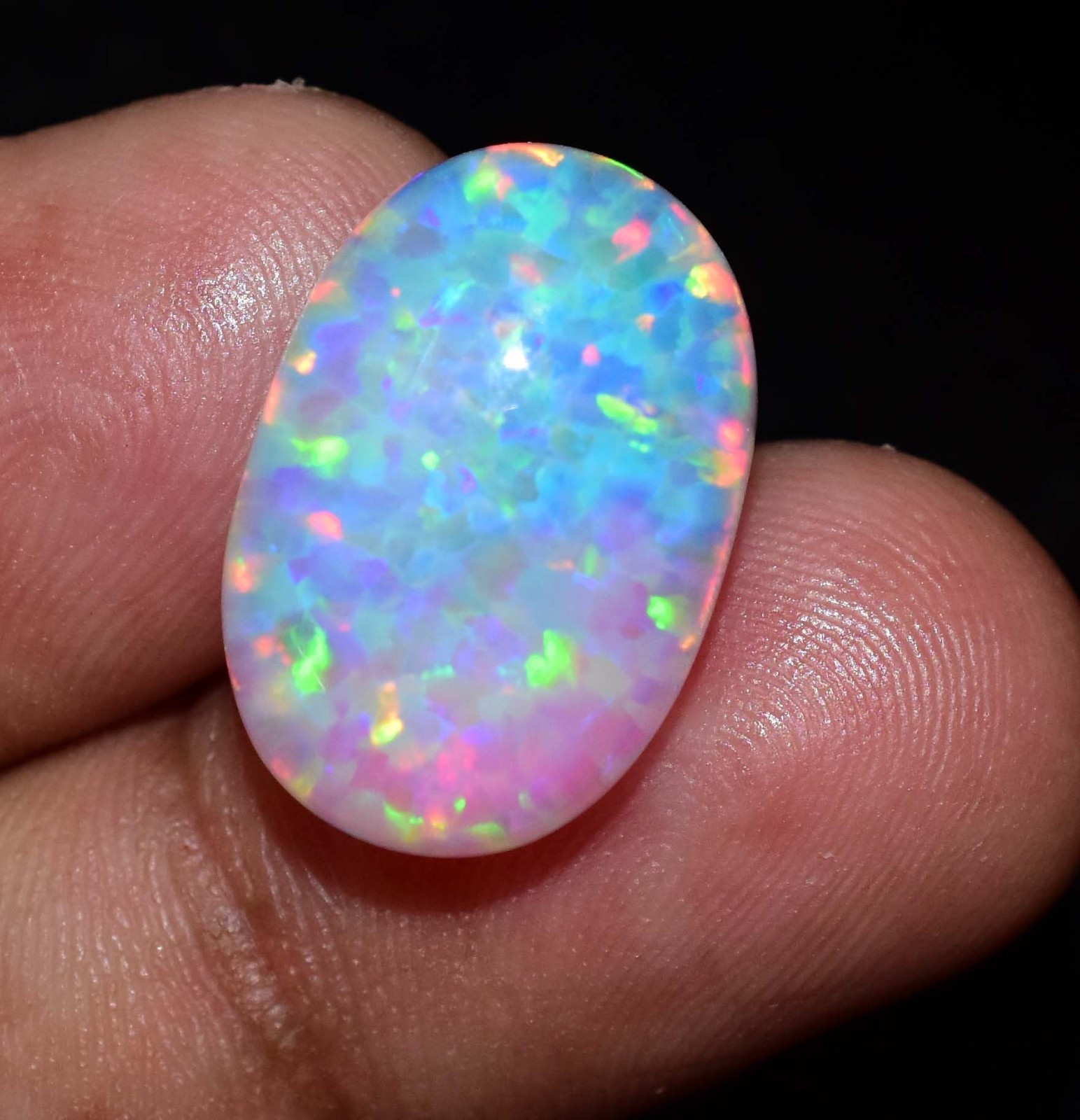 Natural Ethiopian Fire Opal 10.70 CT AGL Certified Play Of Color Loose Gemstone