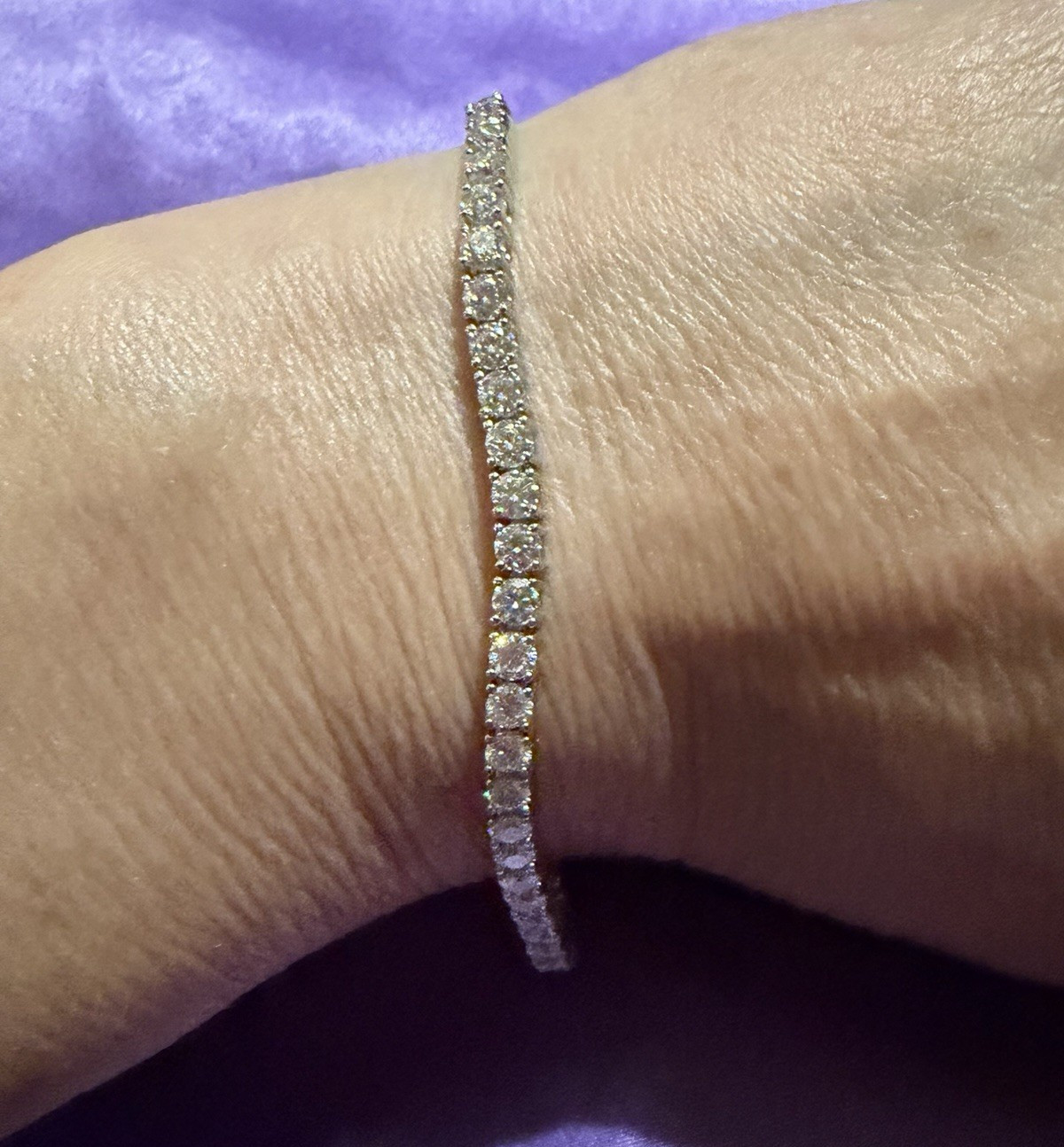 9.0 CTW Moissanite Tennis Bracelet 925 Silver 8in 3mm | Moonlight & Moissanite