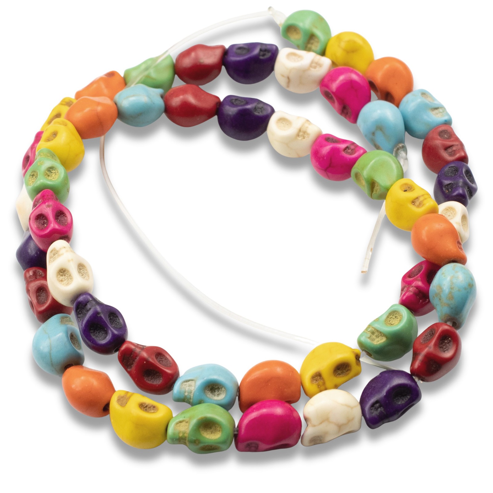 Colorful Mini Skull Stone Beads – DIY Halloween Jewelry & Day of the Dead Crafts