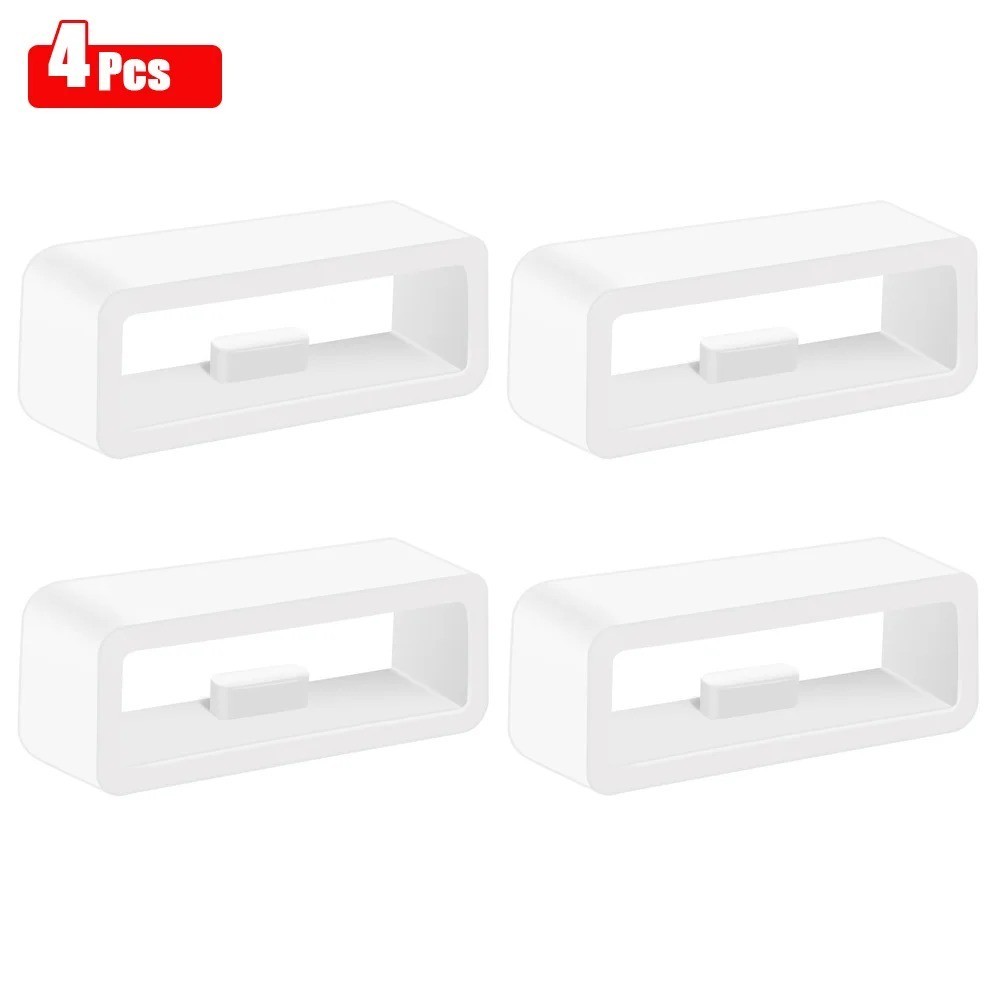 10-Pack Silicone Watch Strap Band Hoop Loop Retainer Buckle Holder Ring Keeper