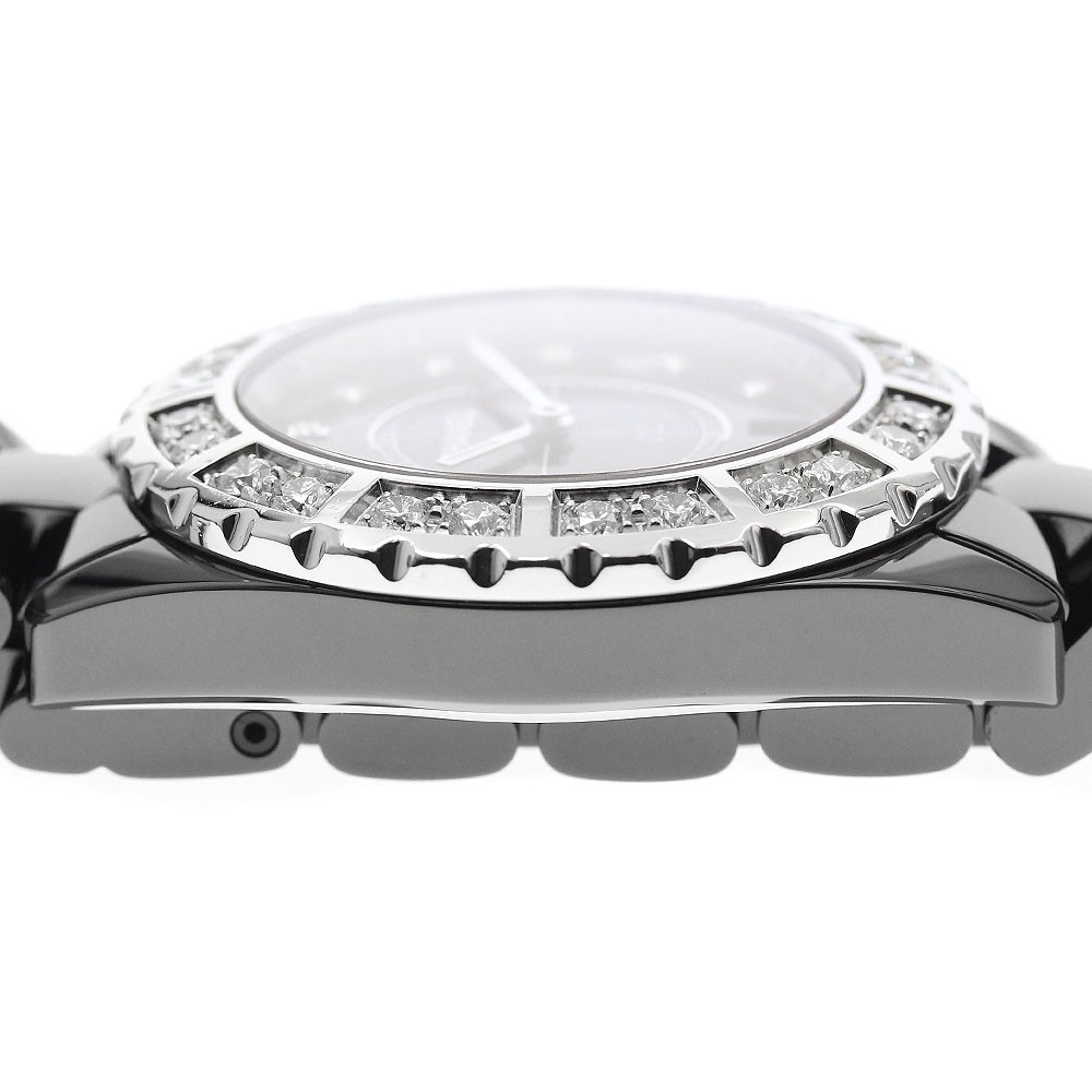 CHANEL J12 H2428 Black ceramic diamond bezel black Dial Quartz Men’s_957755