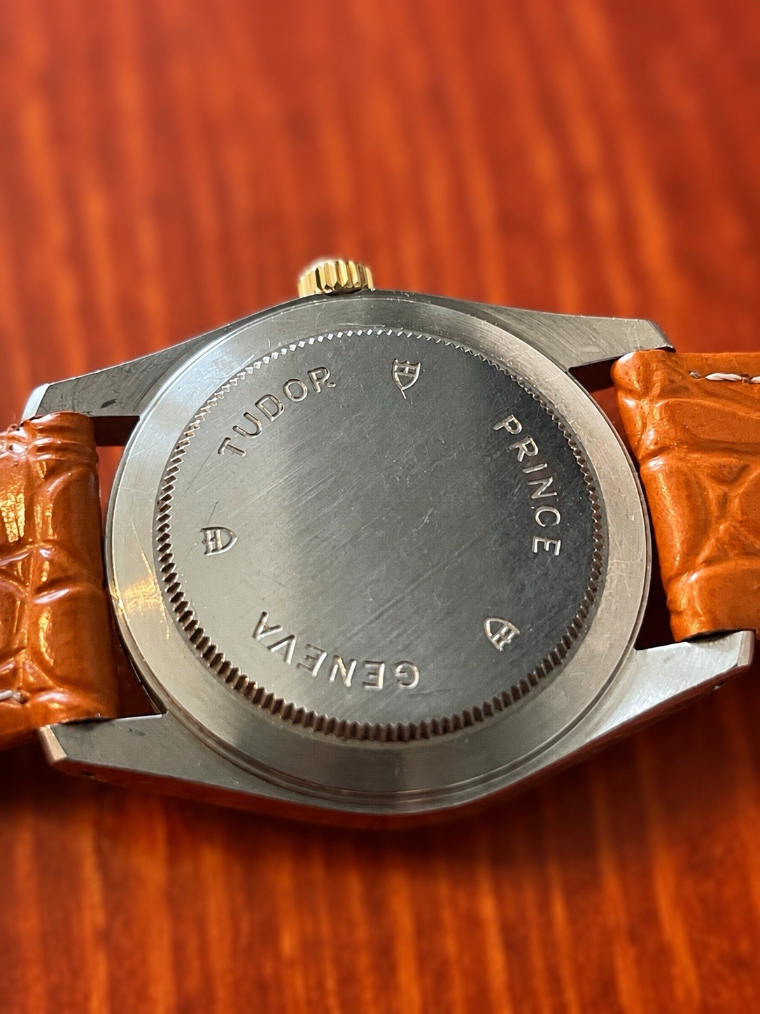 Tudor 74033 Prince Date Silver Linen Dial Fluted 18K Gold Bezel 34mm