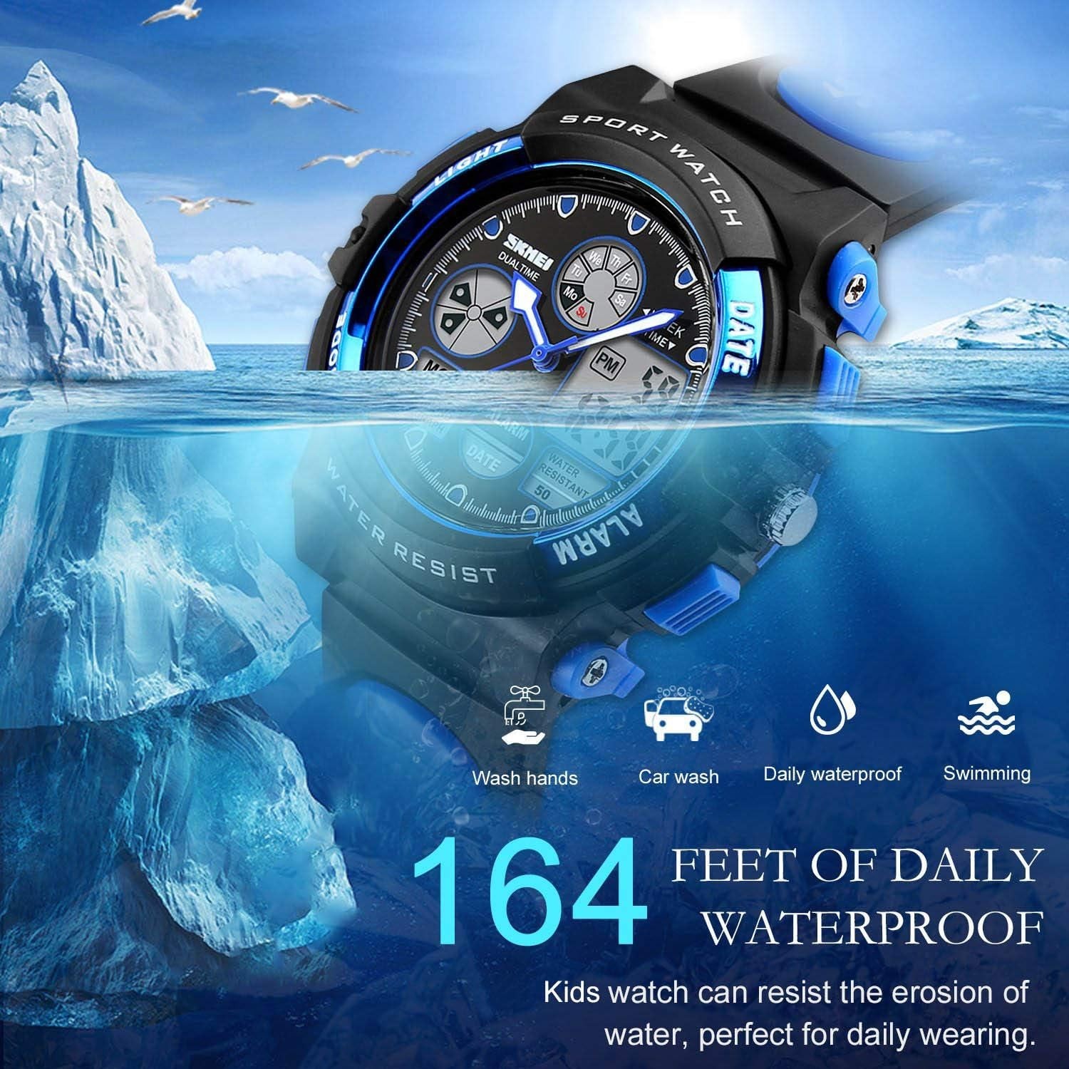Multi-Function Kids Sport Watch with EL Night-Light – Perfect for Ages 5-16
