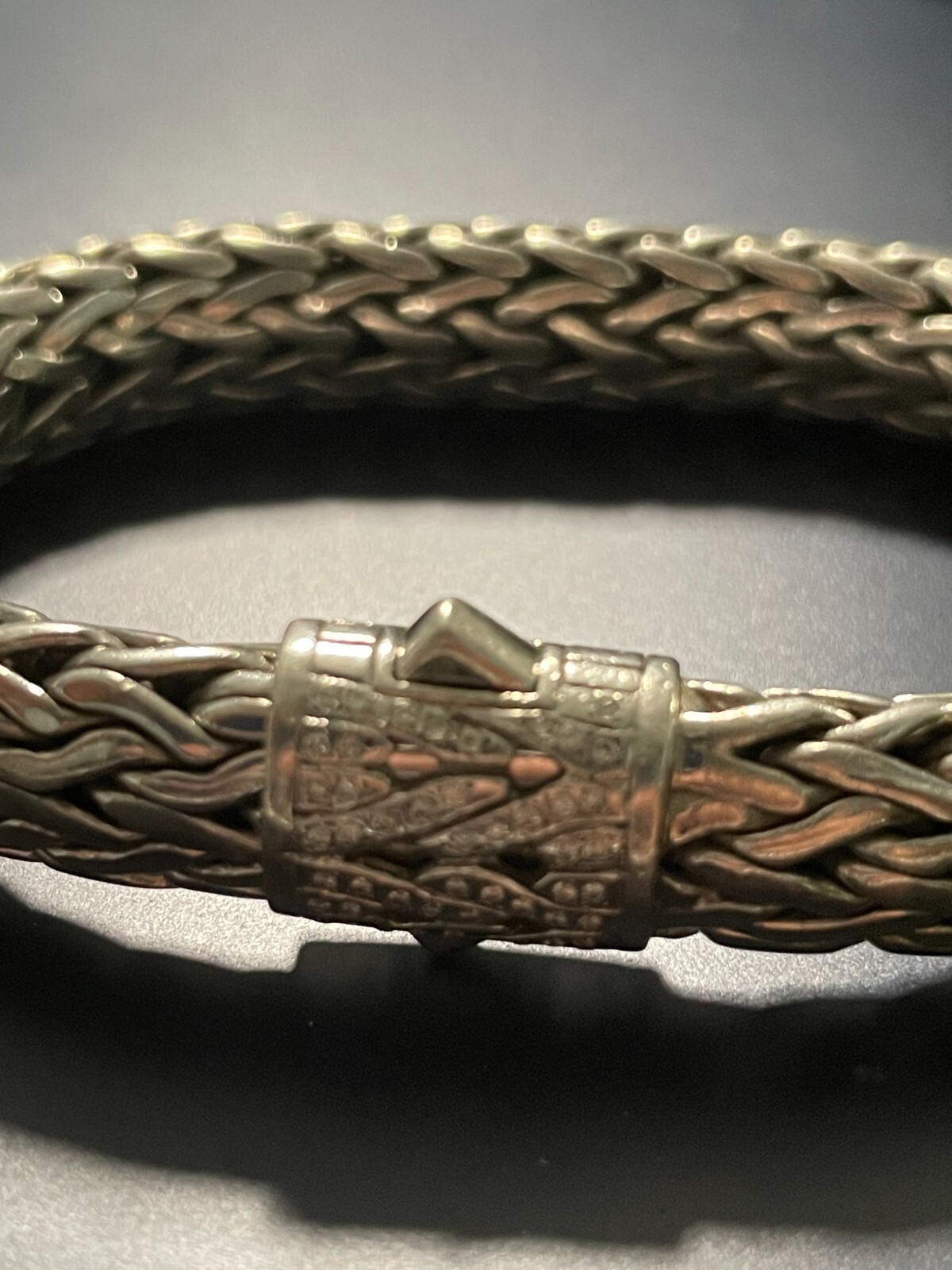 John Hardy 2001 Diamond 10.8MM Bracelet 18K , 925