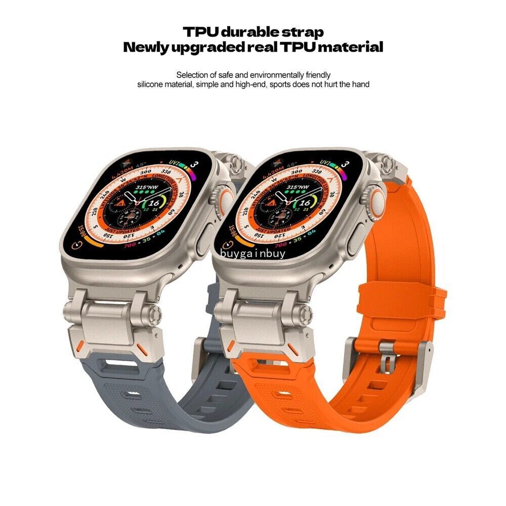 Metal+Silicone Band Strap For Apple Watch Series 11 10 9 8 7 6 5 4 SE Ultra 3 2