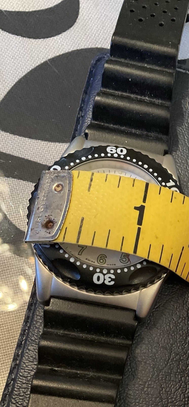Vintage Swiss Sports Military Field Watch 095.0430 Luminous Dial, Diver Bezel