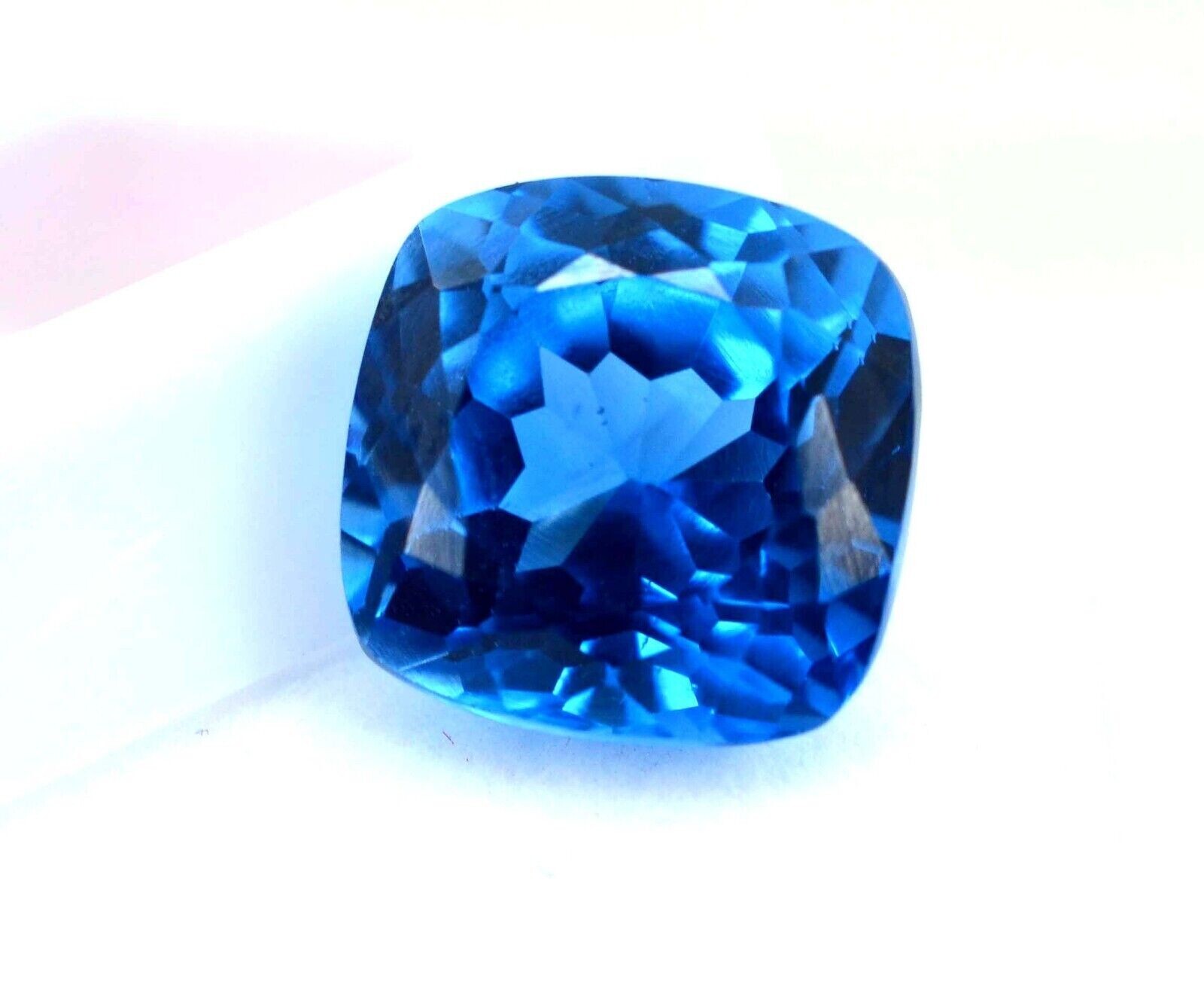 Aquamarine Natural Santa Maria Blue Cushion Cut Loose Gemstone 9.60 Ct Certified