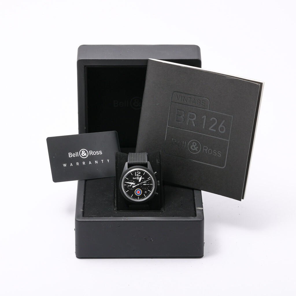 Bell & Ross Br126 BR 126-94-SC with 41mm PVD case and Black dial. Excellent c…