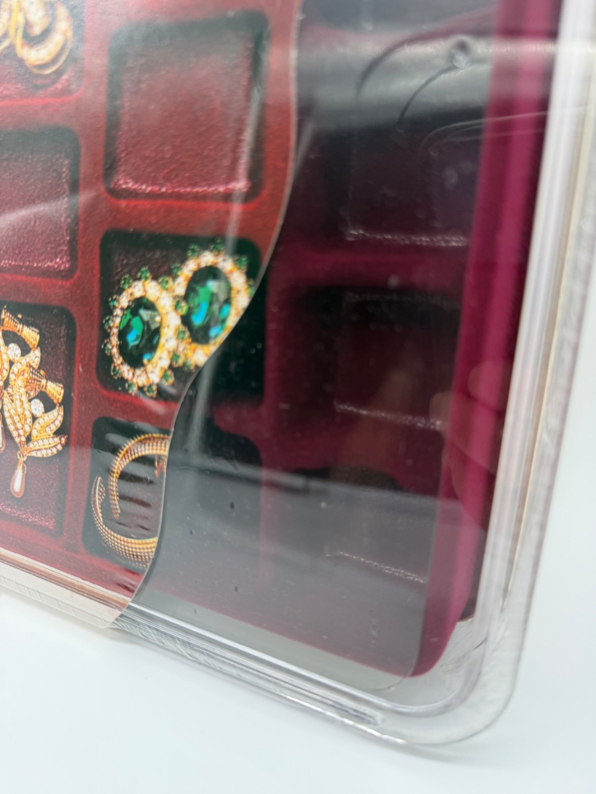New NEATNIX Jewelry Stax 18 Compartment Slots Burgundy Red Drawer Organizer