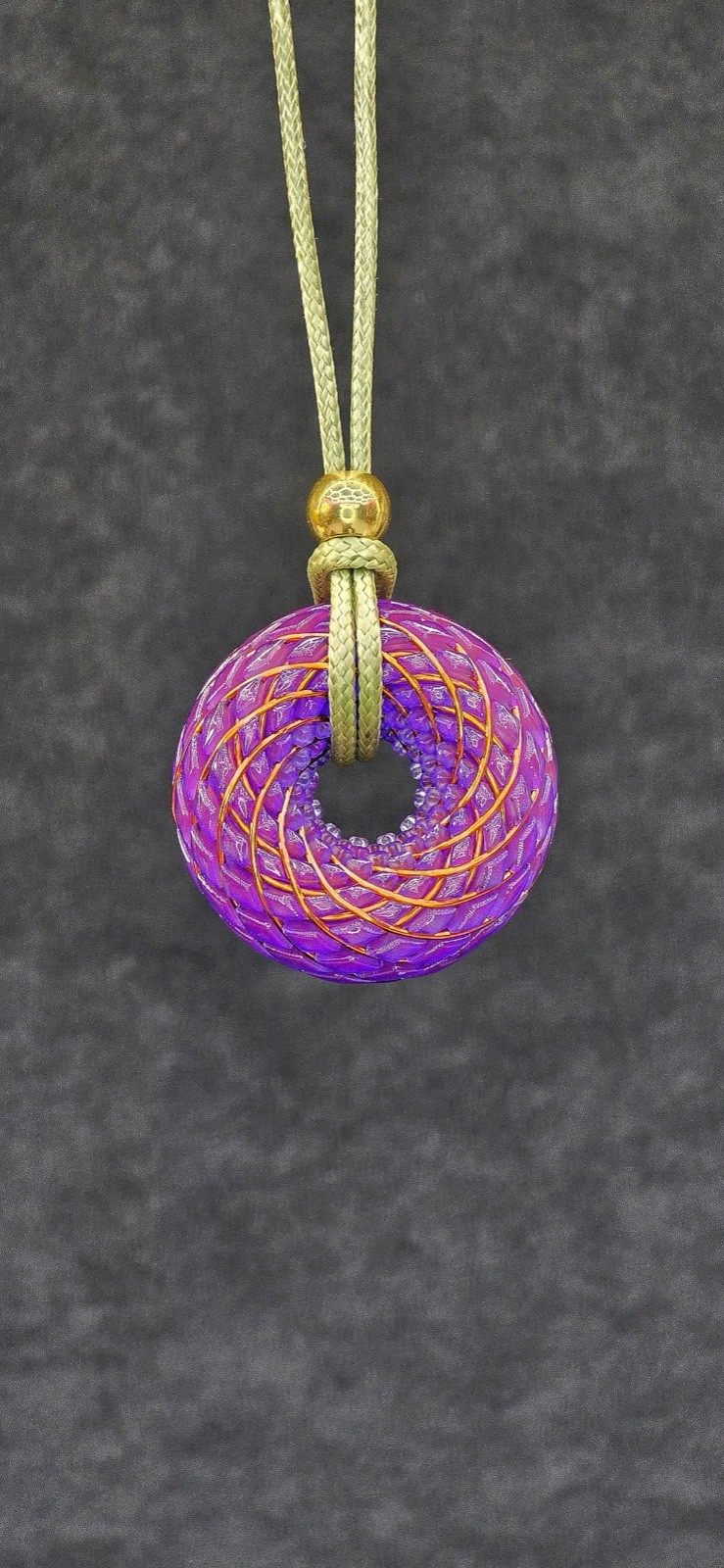 Luminous Glow in the Dark Torus Pendant Sacred Geometry Necklace