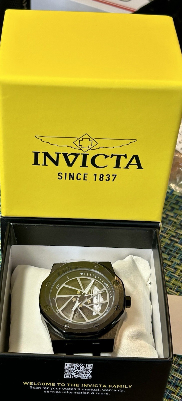 Invicta Speedway Rim, Mechanics, WR 30m, 42mm, New/Box/3yr Wnty, 8” Wrist, 69492
