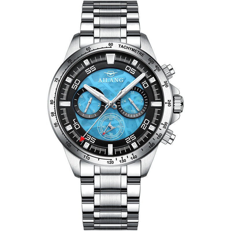AILANG Men Luxury Hollow Out Multifunction Tourbillon Automatic Mechanical Watch