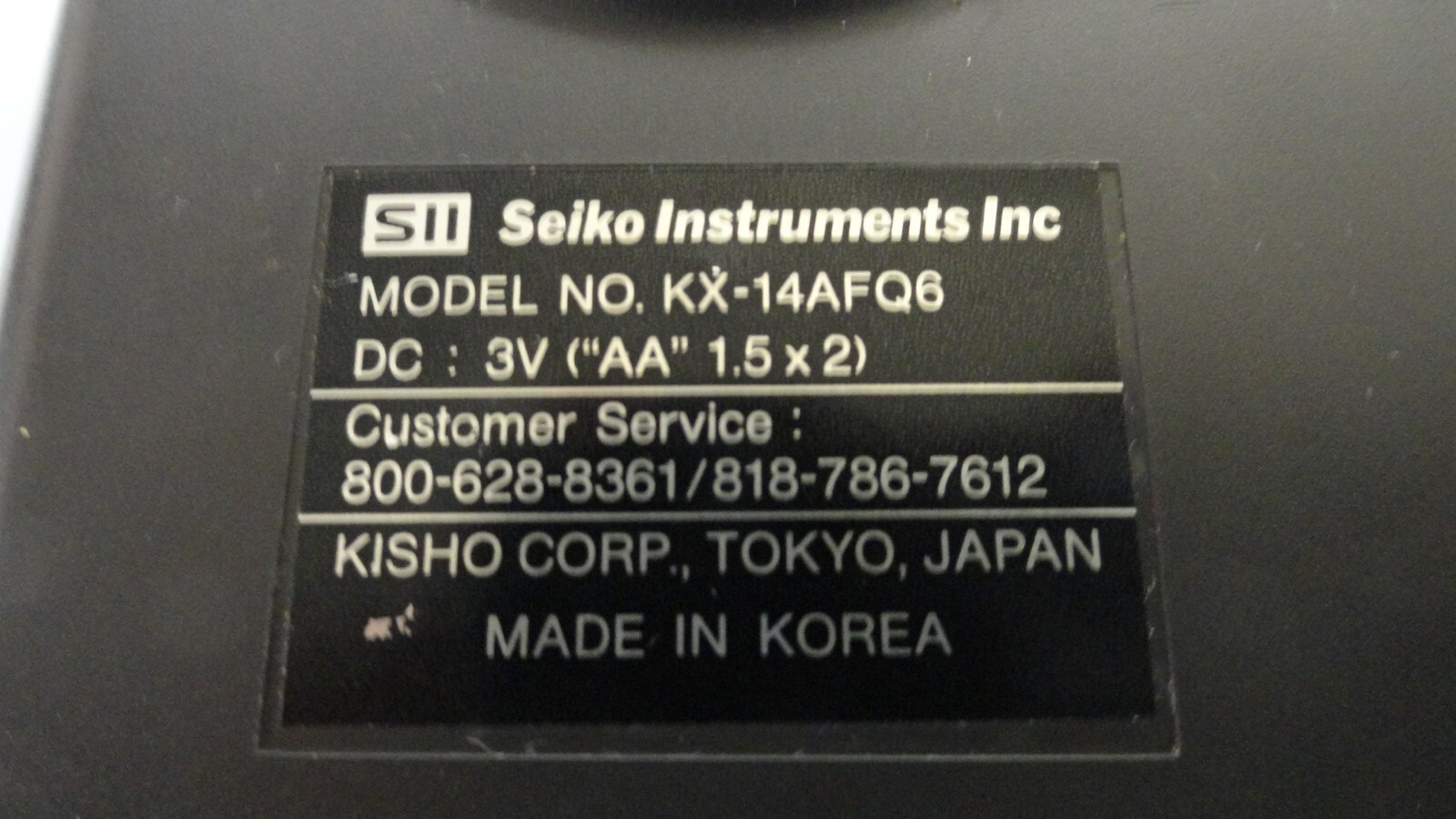 SEIKO INSTRUMENTS INC KX-14AFQ6