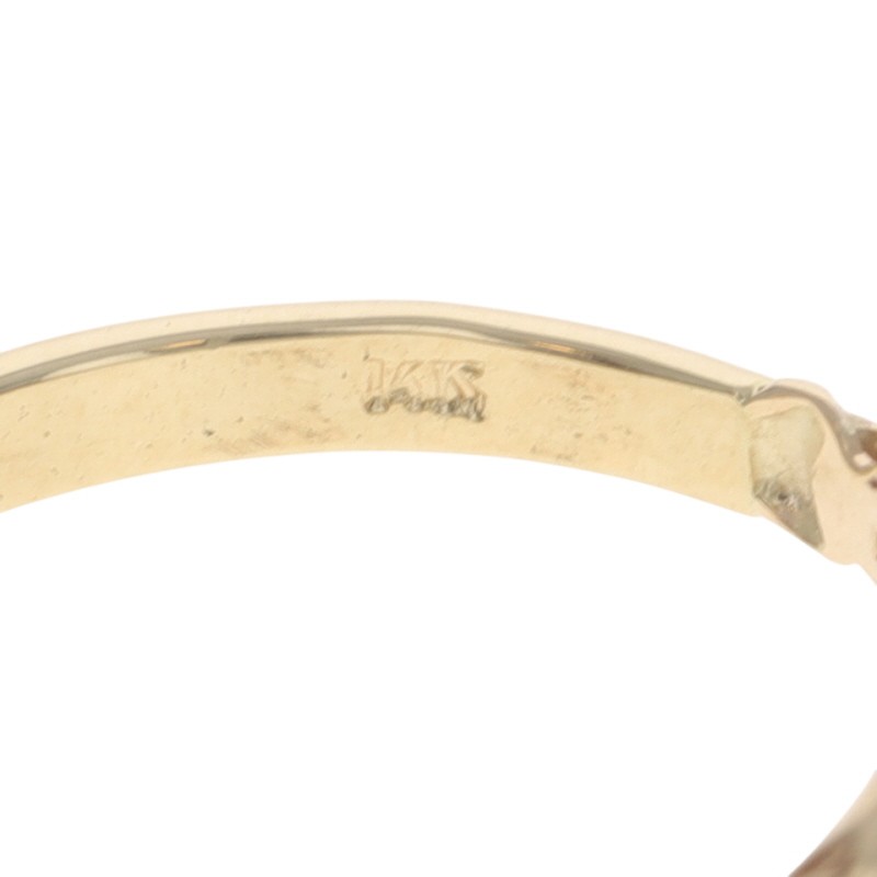 Yellow Gold Diamond Art Deco Ring – 14k European Vintage