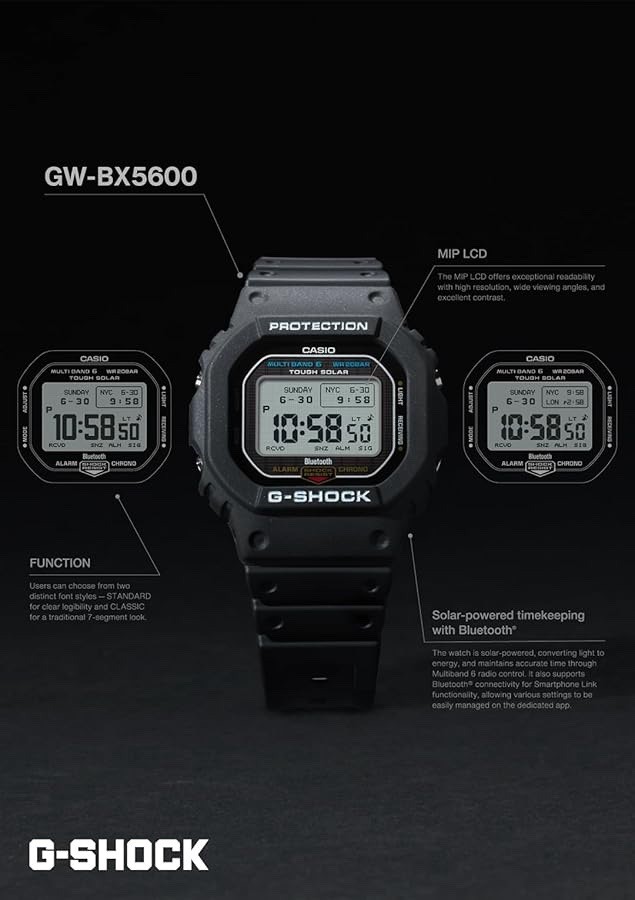 NEW CASIO G-SHOCK GW-BX5600-1JF Bluetooth Tough Solar MIP LCD Japan