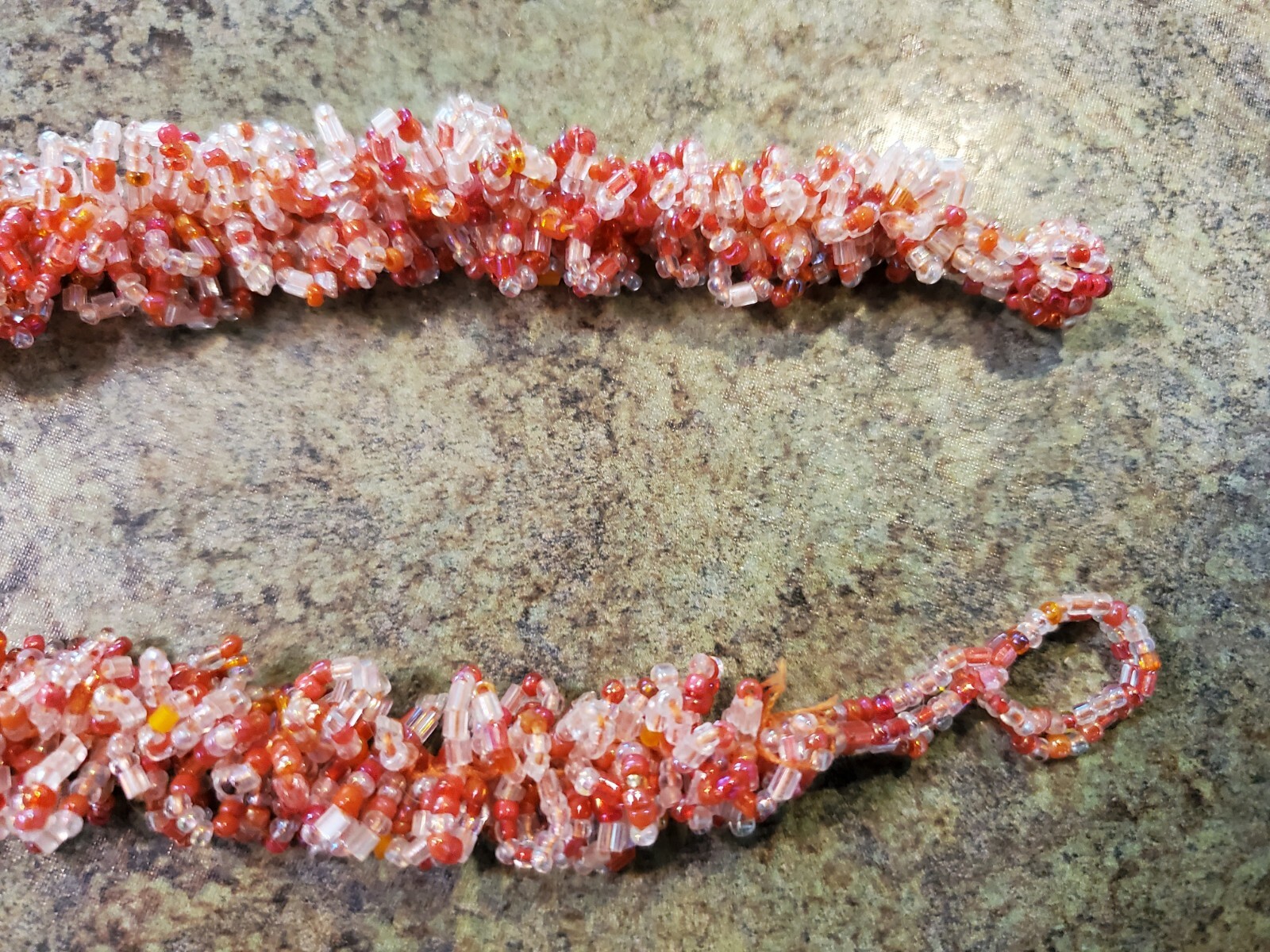 HSN HIMALAYAN GEMS Red & Crystal Small Bead Bracelet Necklace Earring Set NOS