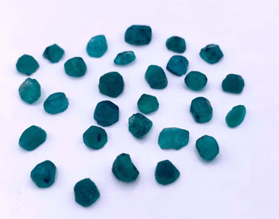 Emerald Preform Rough Lot 28 Pcs 17.15 Tcw Clarity I1 Natural Green Brazil N019
