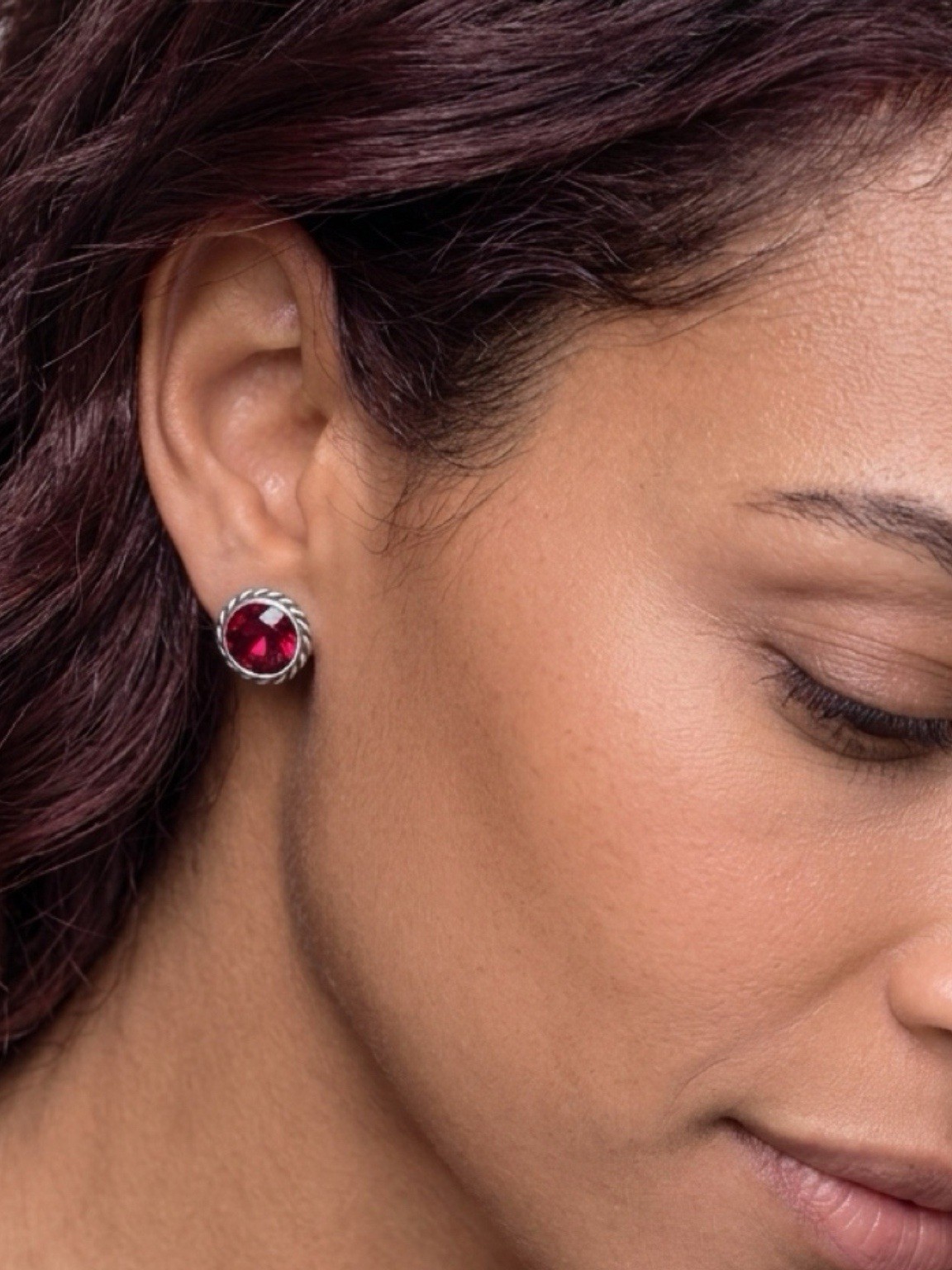 Brighton Stud Earrings IRIS Red Boho Style JA173E