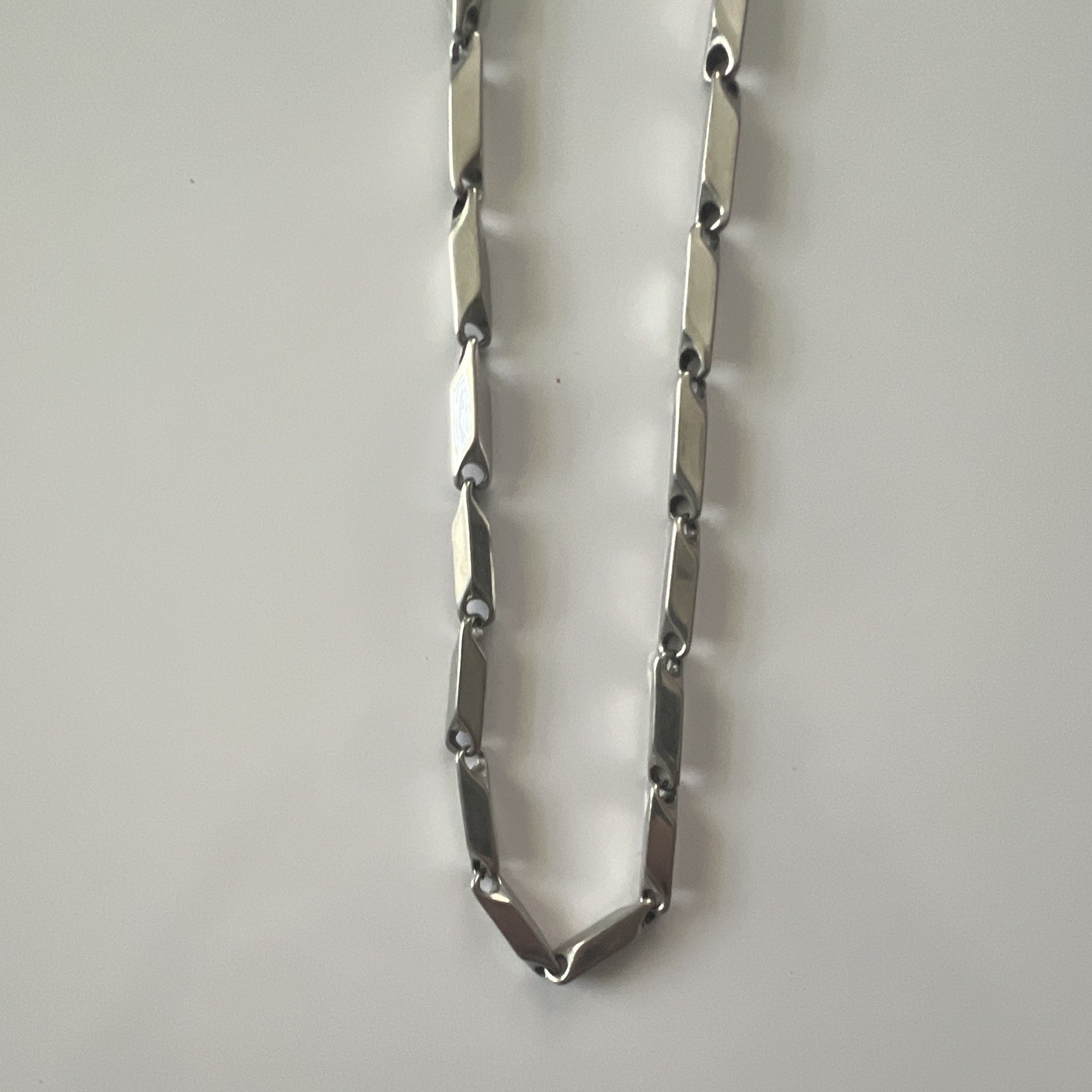 Stainless Steel Silver Tone Link Chain Necklace 20 in Lobster Clasp No Stone