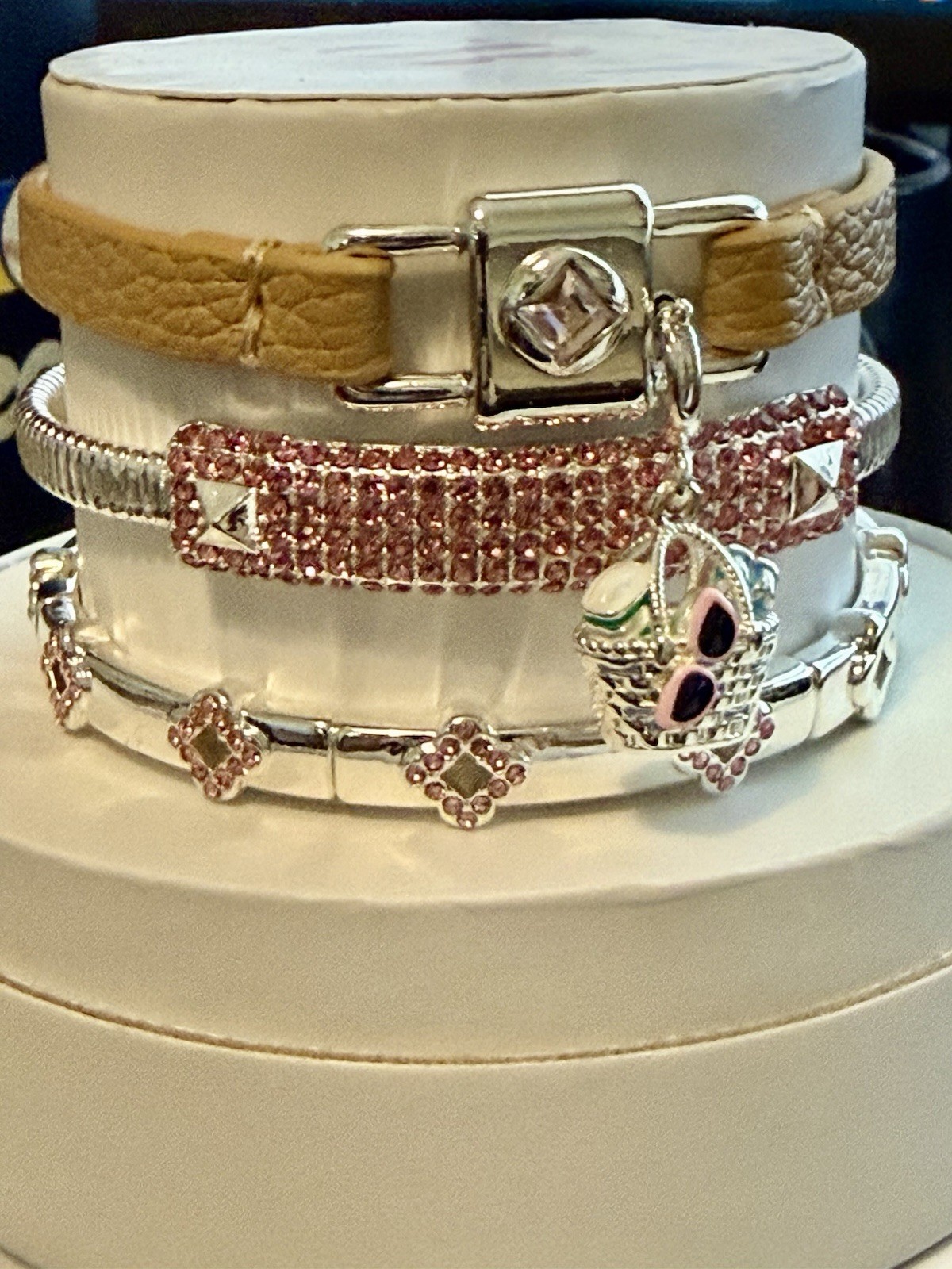 BP Summer Stacks 2026 Let’s Sail Away Bracelet Stack Pink Crystal ST36402