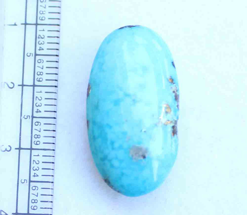 23.10 Ct. 14*26 Mm Natural Oval Cabochon Arizona Blue Turquoise Loose Gemstone