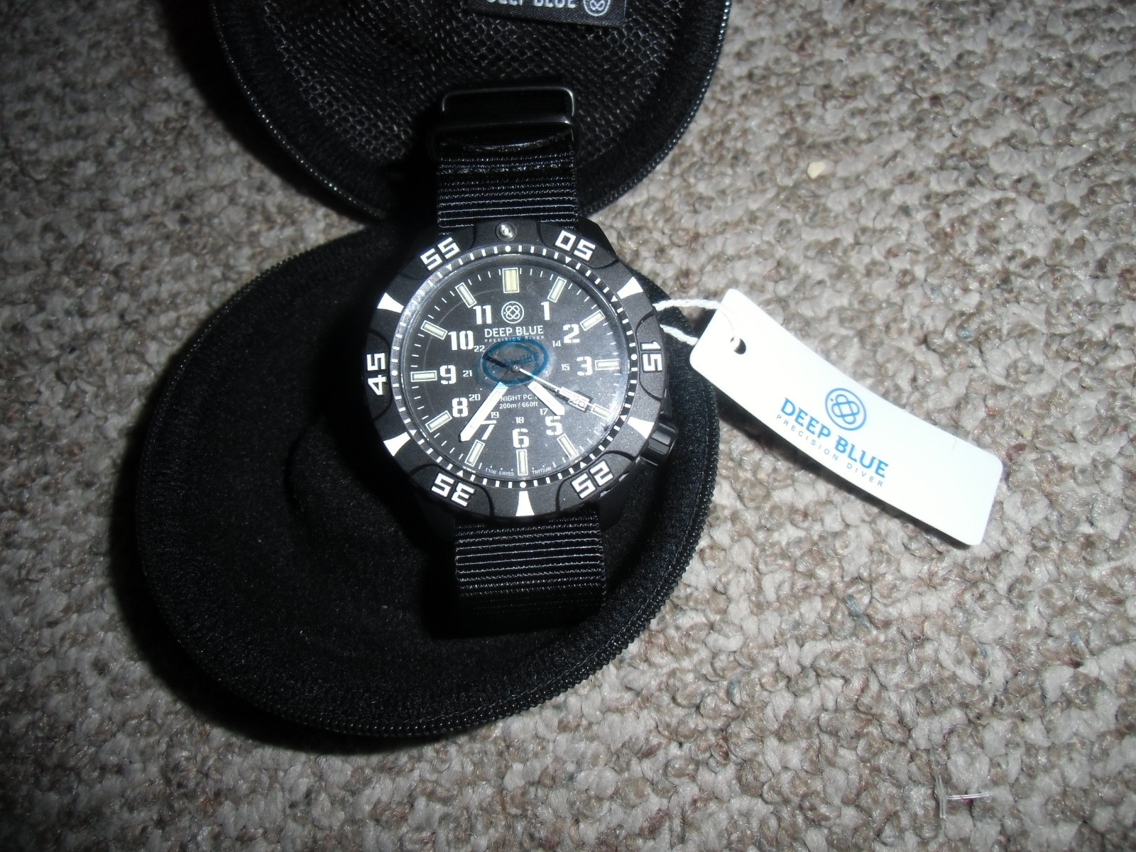 DEEP BLUE DAYNIGHT PC TRITIUM WATCH (NEW IN BOX) WHITE HANDS MODEL (NEW MODEL)