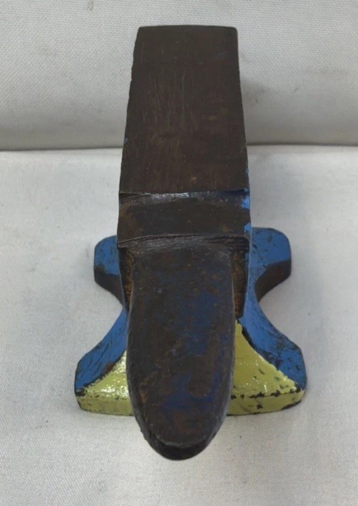 One Pound Vintage Blue And Yellow Anvil