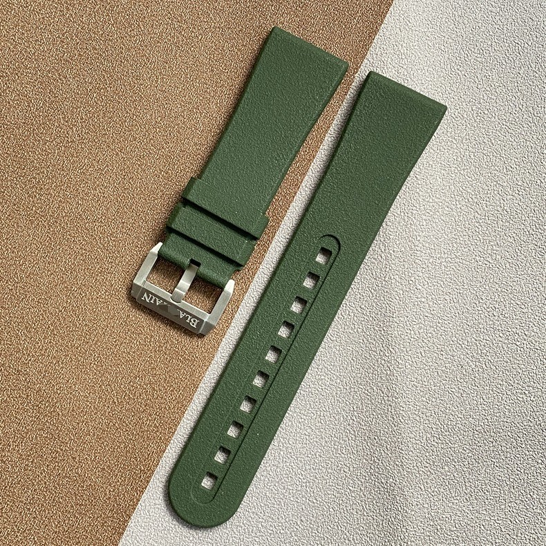 23mm-20mm High-Quality Rubber Watch Band Strap Fit Blancpain 5000 5015 5200