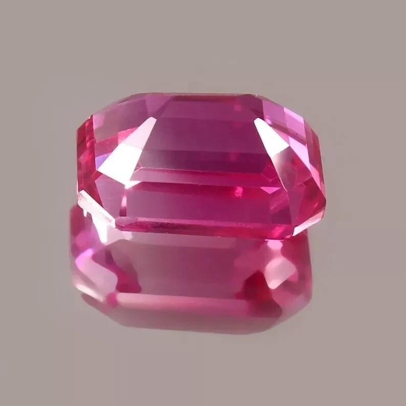 Certified Emerald Cut 9.45 Ct Pink Sapphire Loose AA+ Gemstone Natural Flawless