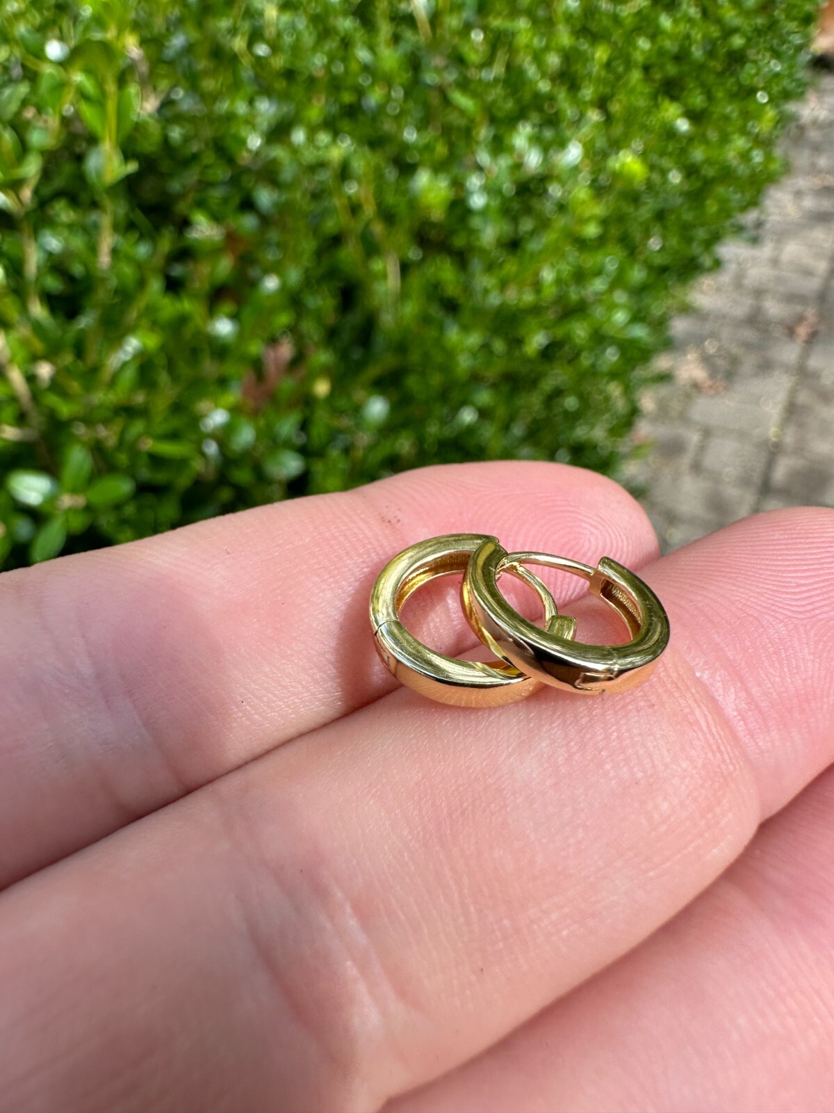 Real 14k Gold Vermeil 925 Silver Hoops Mens Ladies Small Huggie Earrings