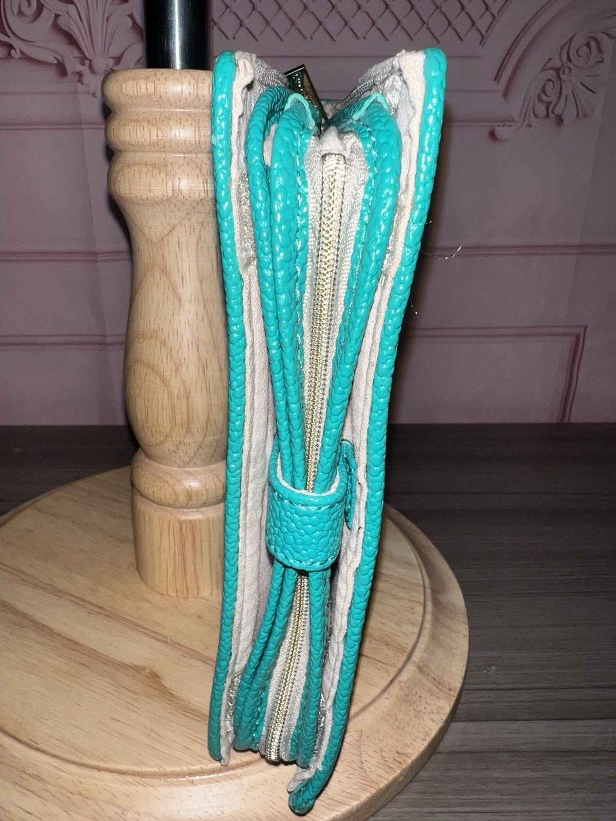 Kendra Scott Jewelry Travel Organizer Teal Faux Leather Case Removable Pouches