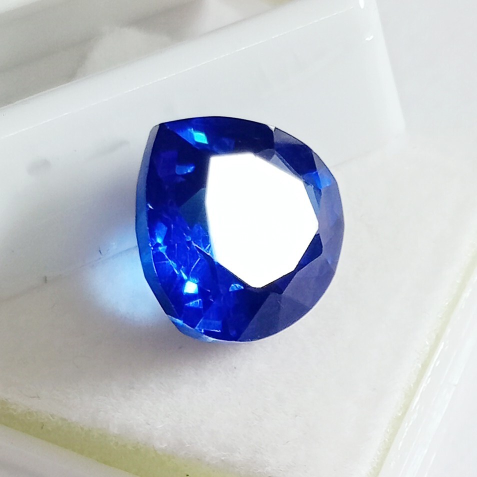 Natural Cornflower Blue Sapphire Certified Ceylon 10.70 Ct Pear Loose Gemstone