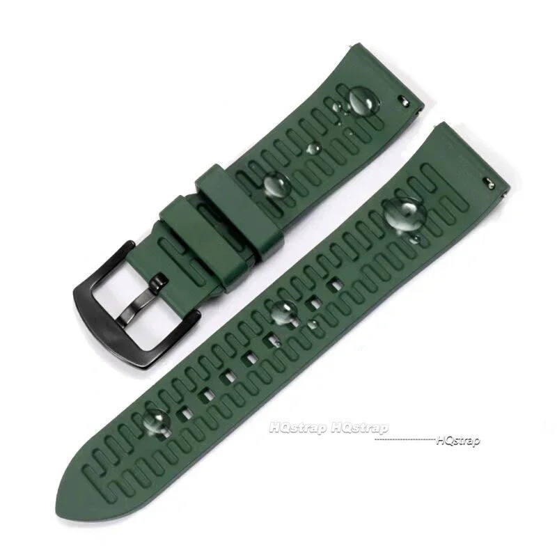 18mm 20mm 22mm Soft Silicone Watch Band Divers Replacement Strap Quick Release