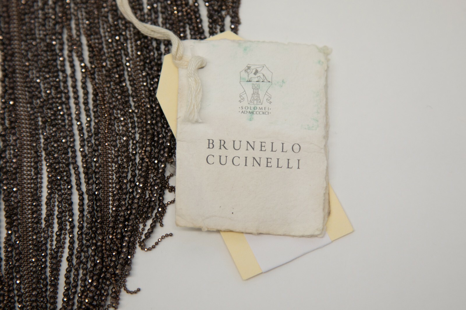 NWT$3995 Brunello Cucinelli Sparkly Asymmetrical Multi-Beaded Choker W/ 925 A191