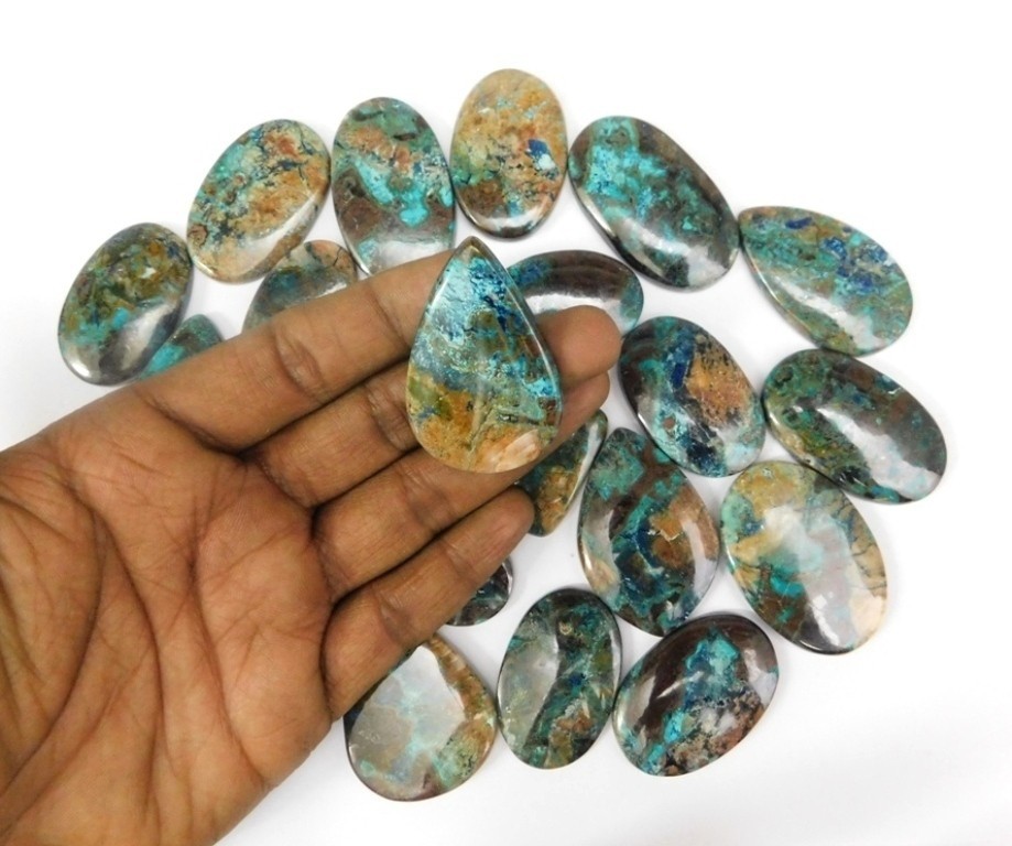 Beautiful Shattuckite Cabochon Gemstone For Making Jewelry Wholesale Lot 71584