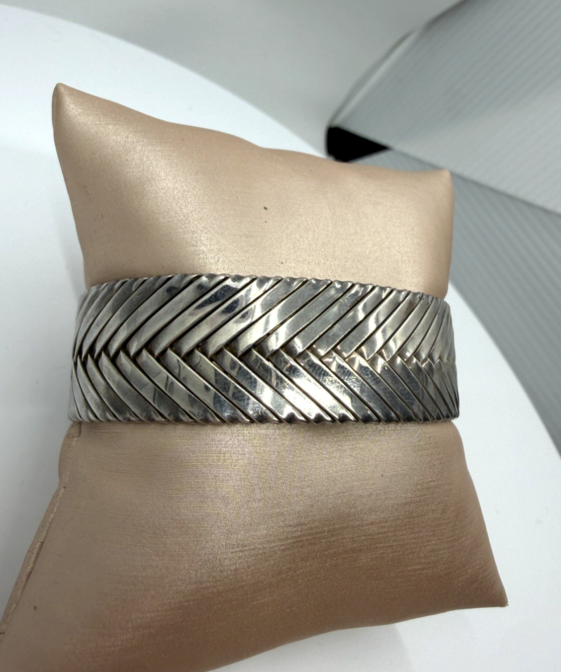 925 Gabriel Ofiesh Woven Cuff Bracelet Size 6.25 32.3 grams