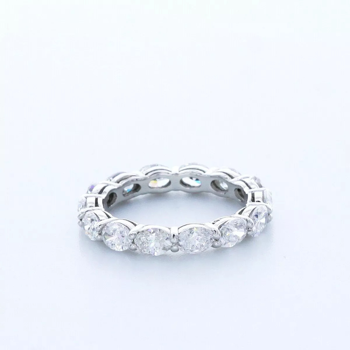 Eternity Wedding Ring Solid 14K Gold 2.75 Carat Marquise Natural Diamond G VS2