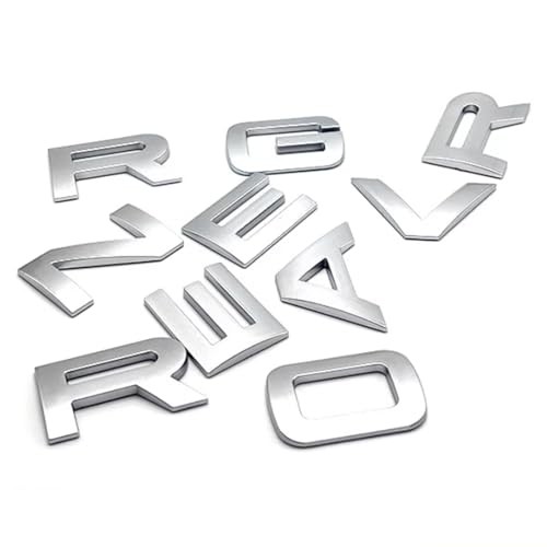 3D Raised Front Head ABS Letter Decal Emblem Tailgate Letters Rear Matte silver