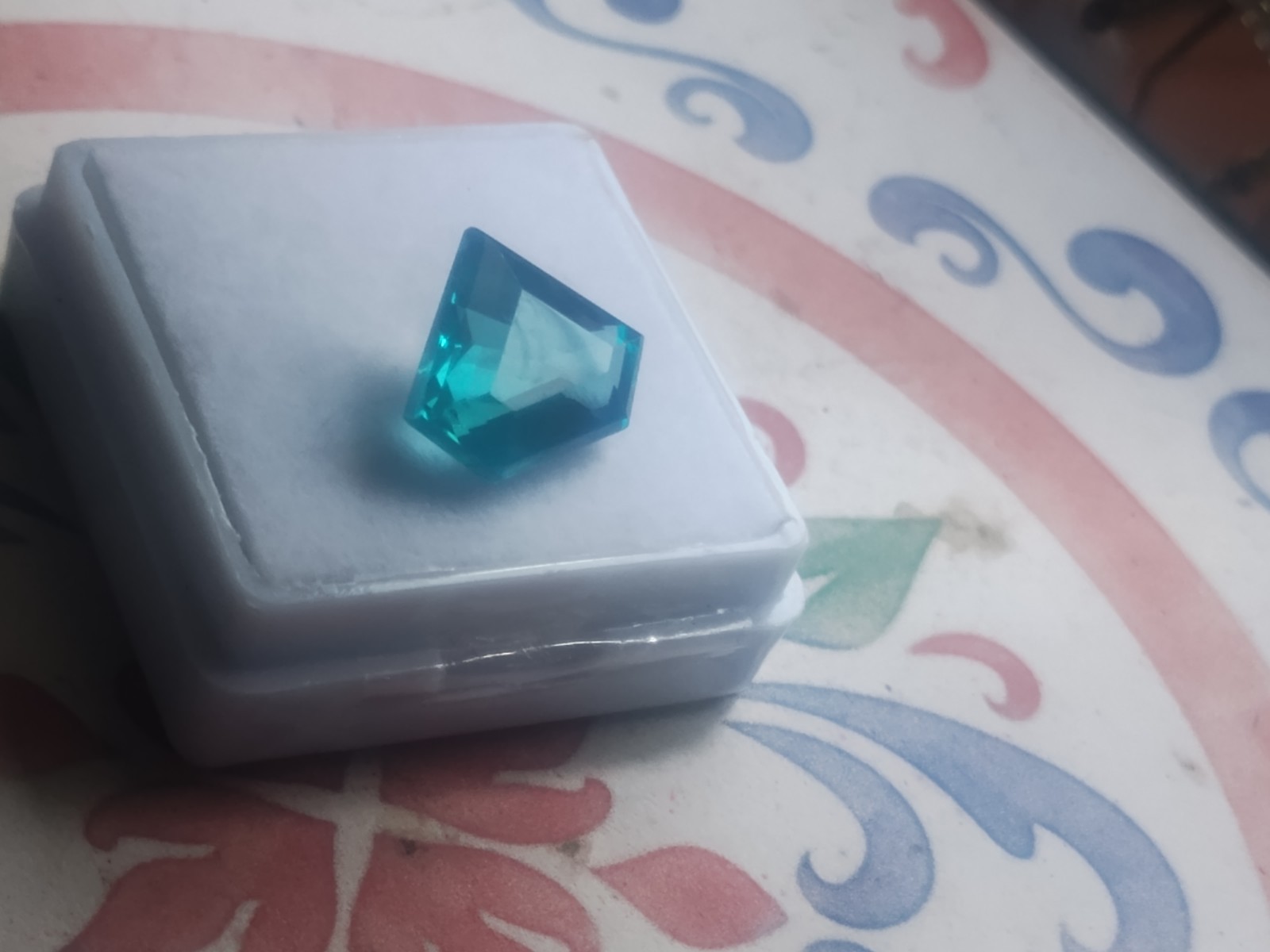 5.85ct Serendibite Green Bluish Unheated AGL Certified Fancy 10.5×12.5×5.7mm