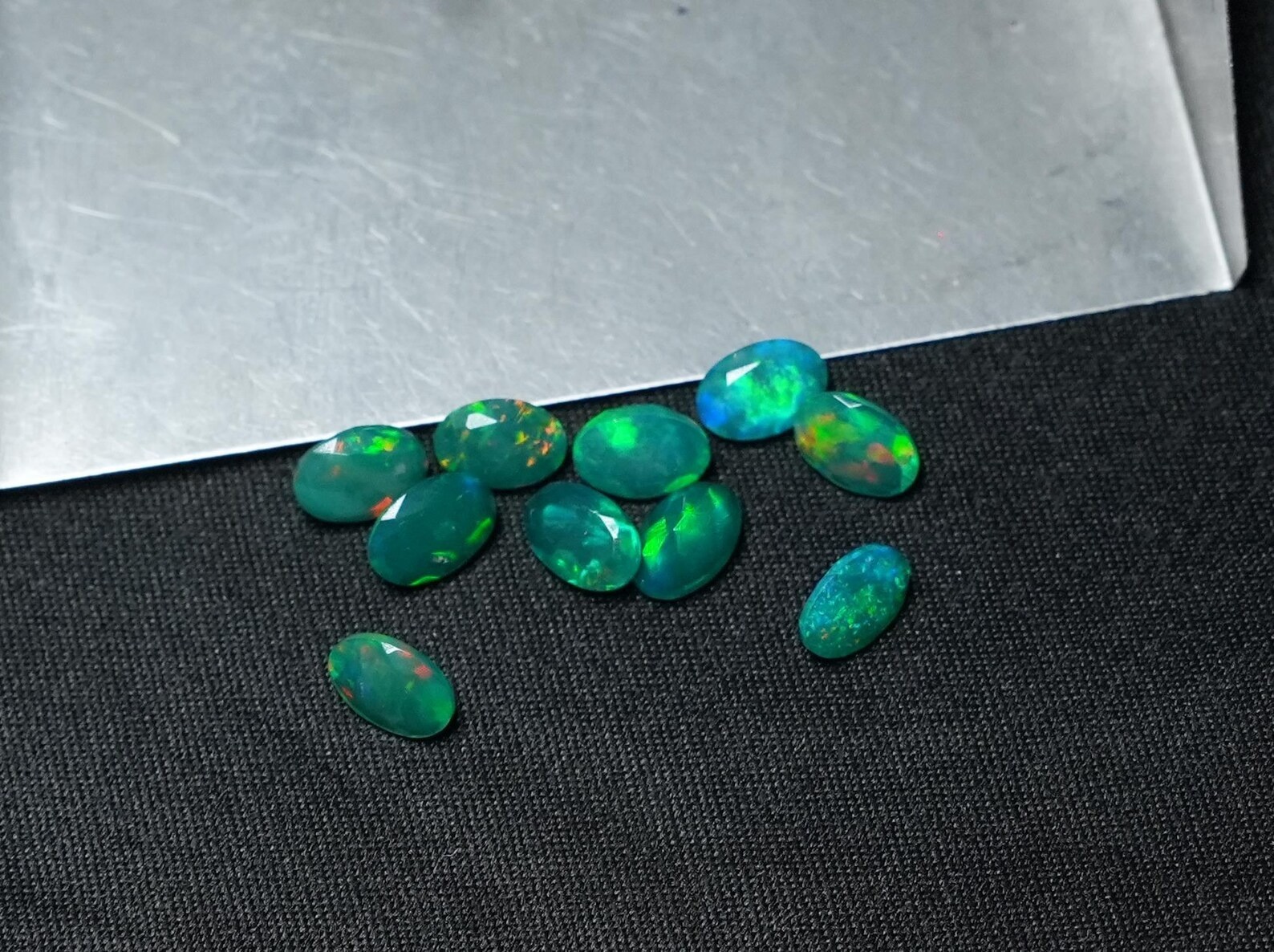 Natural Green Ethopian Opal Oval Faceted Cut 3x5mm To 8x10mm Loose Gemstone