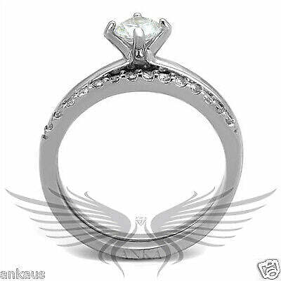 Brilliant 0.5Ct Round Cut Cubic Zircon CZ AAA Wedding Set 5 6 7 8 9 10 Tk2115