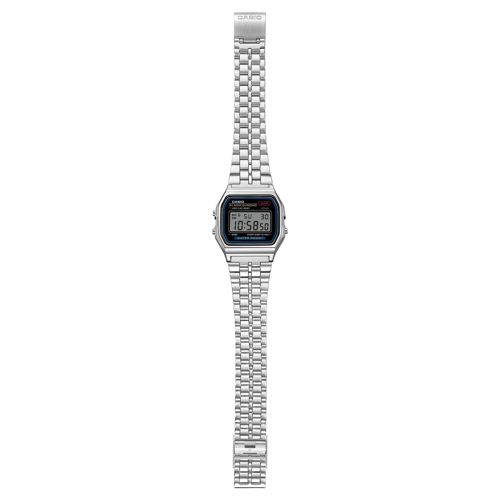 Wristwatch CASIO A159WE-1EF Stainless Steel Black Chrono Alarm VINTAGE