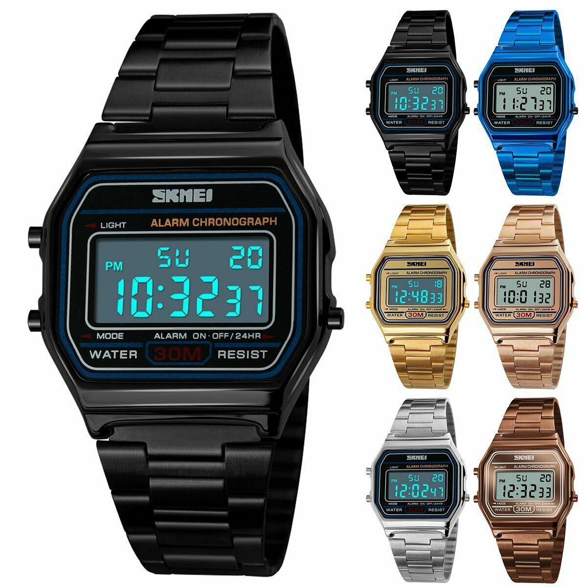 WATERPROOF MEN WOMEN BOYS GIRLS F-91W SPORT ALARM CLASSIC DIGITAL RETRO WATCH